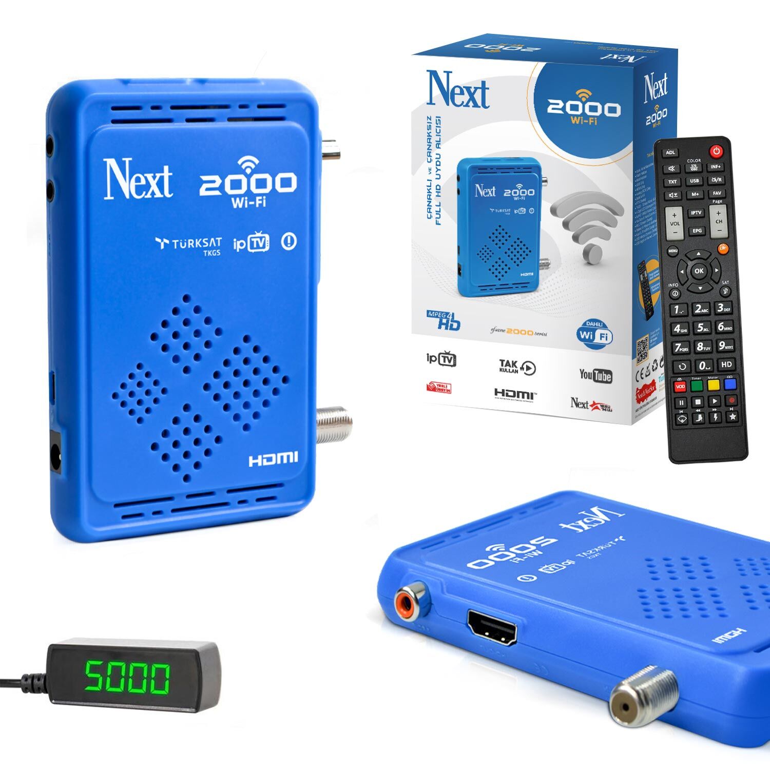 NEXT 2000 Wifi S Uydu Alıcı Mini Full Hd Dahili Wifi Iptv Youtube