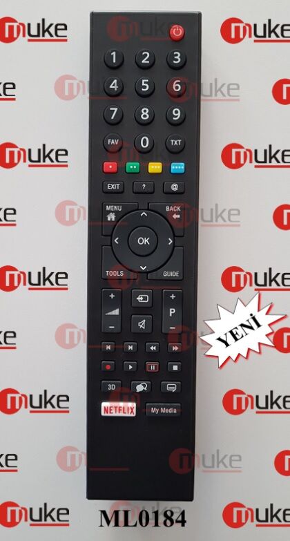 MUKE ML0184 ARÇELİK/BEKO/GRUNDİG NETFLİX TUŞLU SMART TV KUMANDASI
