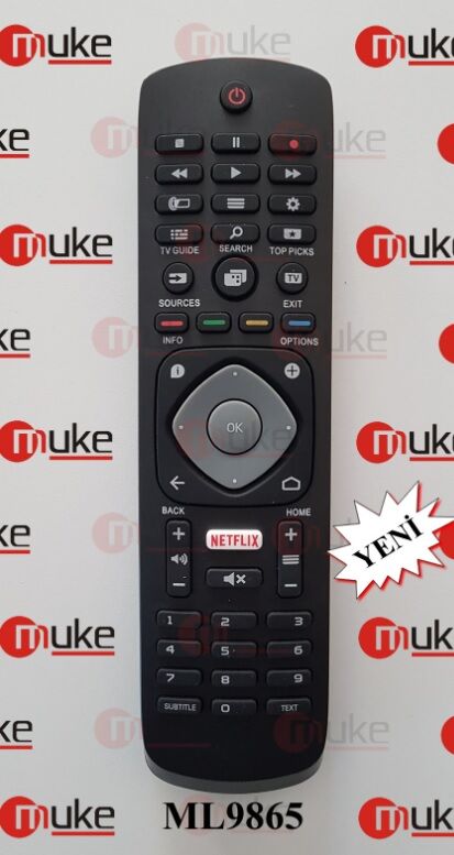 MUKE ML9865 PHİLİPS-RM-1285 NETFLİX TUŞLU SMART TV KUMANDASI